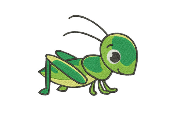 Cute Green Grasshopper Embroidery Review
