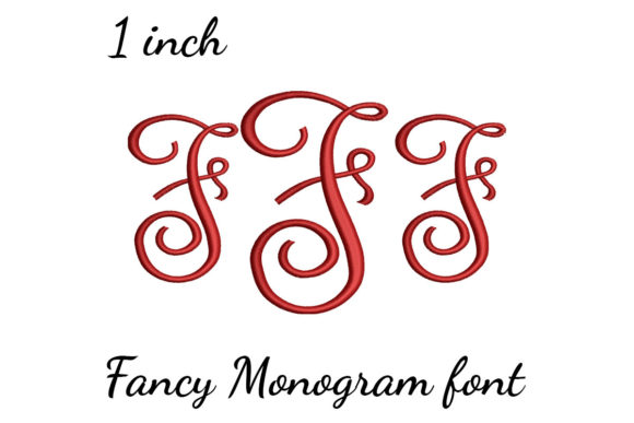 F Monogram Font Fancy Review for Real Embroidery Work