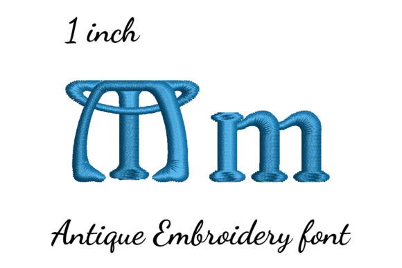M Font Antique for Seasonal Embroidery