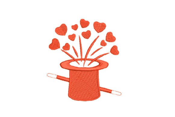 Magic Hat with Red Hearts Embroidery Review