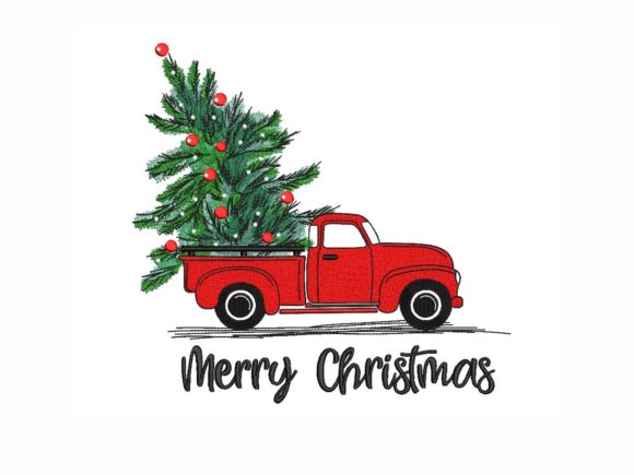 Merry Christmas Truck Embroidery Review