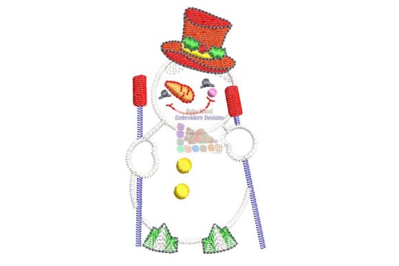 More Snowman Cross Country Ski Embroidery Review
