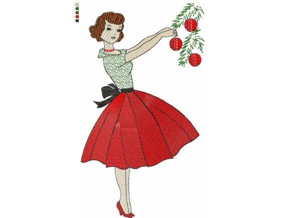 Vintage Christmas Lady Embroidery Review